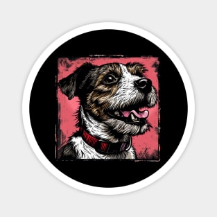 Retro Art Jack Russell Terrier Dog Lover Magnet